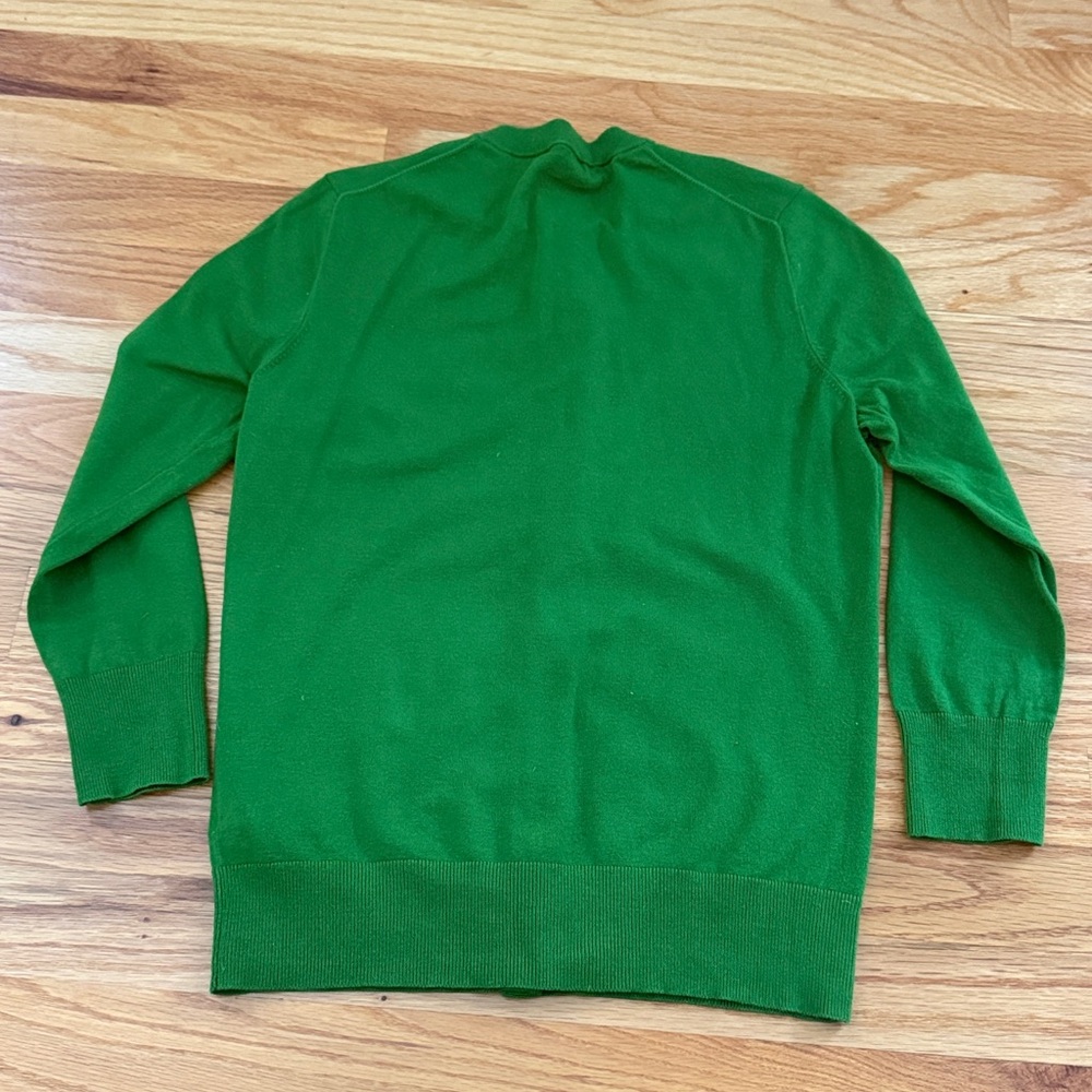 J. Crew Vibrant Green Cardigan, 3/4 sleeve, light weight - Picture 6 of 6
